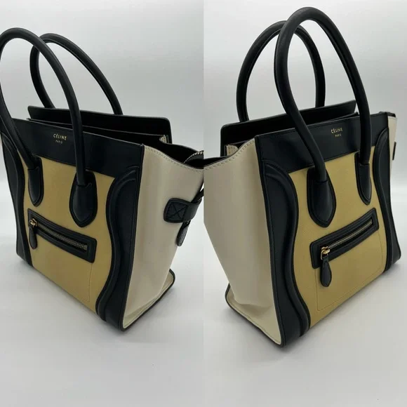 Authentic Celine Tricolors micro luggage tote - Picture 6 of 14